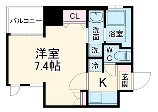 アクティ北浜【6階】の間取り