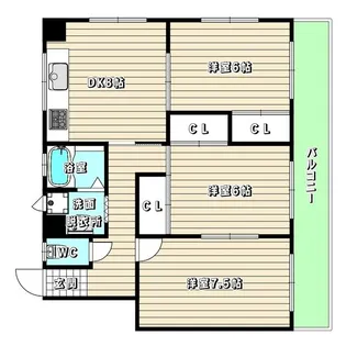 甲子ハイツ【302号室】の間取り