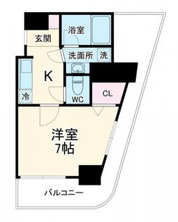 カスタリアタワー肥後橋【14階】の間取り