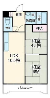 新南千里マンション【4階】の間取り