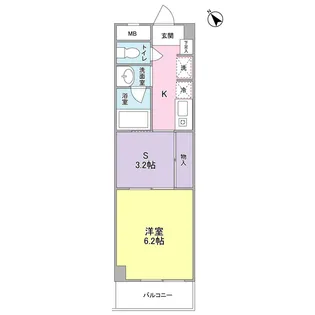 フローラ本八幡【1階】の間取り