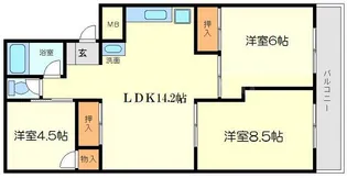 メゾン千里山【4階】の間取り