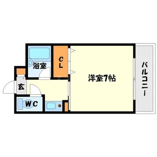 ベルビューレ千里山壱番館【3階】の間取り