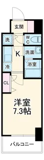 プランドール北浜【5階】の間取り