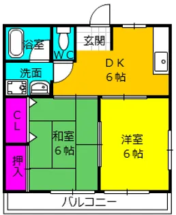 コーポ萩3【101号室】の間取り