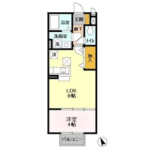モナリエ カワムラ【1階】の間取り