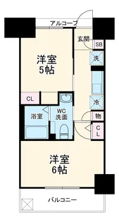 エステムプラザ大阪城パークフロント【4階】の間取り