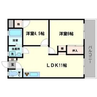 ハイツ最上【2階】の間取り