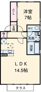 オンディーヌ【1階】の間取り