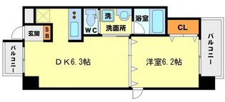 SUCCEED江坂公園【2階】の間取り