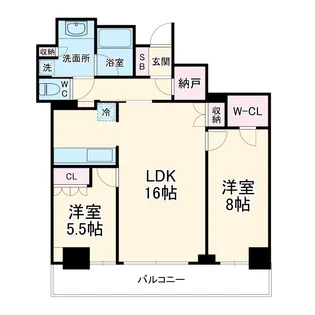 大阪ひびきの街 ザ・サンクタスタワー【4509号室】の間取り