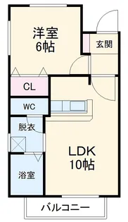 エイムワン【102号室】の間取り