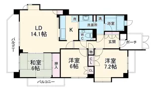 グレイスフォート桃山台【2階】の間取り