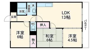 ドミール桃山台【2階】の間取り