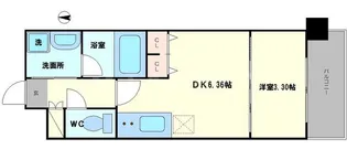 アーバネックス西長堀【307号室】の間取り