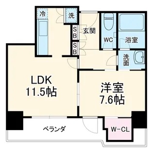 朝日プラザアルティマタワーズ【5階】の間取り