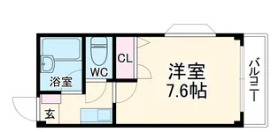 第二福井マンション【1階】の間取り