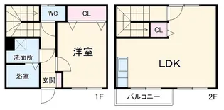 アンプルールリーブル レ・ソール【1階】の間取り