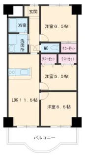 天神山マンションⅡ号館【9階】の間取り