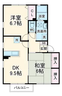 エムエム千里山西【2階】の間取り