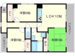 ラクーレ春日【2階】の間取り
