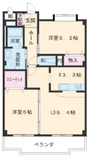 フローラ池上台【4階】の間取り