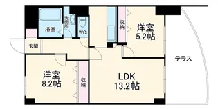 スプルースコート緑地【1階】の間取り