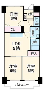 シャトー・レイクルイーズ【6階】の間取り