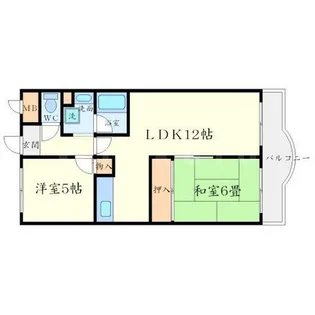 ハイムスーベニール東豊中【4階】の間取り