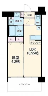 プレジオ豊中【9階】の間取り