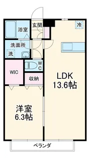 コンフォート宮本【1階】の間取り