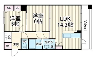 クロツヴィア桜塚【4階】の間取り