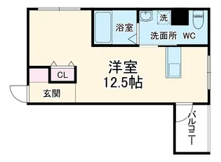 フィユフラッツ城東野江【2階】の間取り