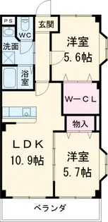 明友ビル【201号室】の間取り