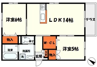 ヘーベルメゾングランシャリオ【1階】の間取り