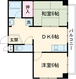 タウンコーポくつかけ【505号室】の間取り