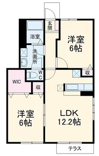 アヴニールYOU Ⅰ【102号室】の間取り