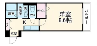 ラフォンテ萱島【2階】の間取り