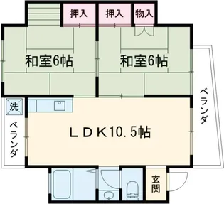 ヴィラ麻田【1階】の間取り