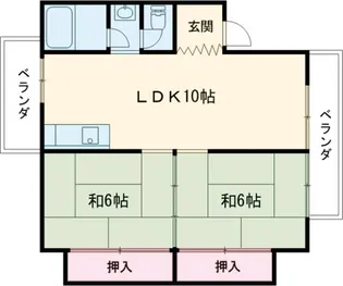 ヴィラ麻田【1階】の間取り