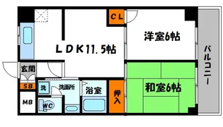エバーグリーン旭【2階】の間取り