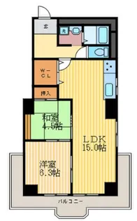 シャリマー西高瀬【6階】の間取り