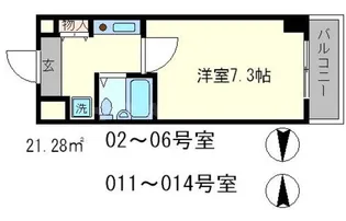 ジョイテル西院【4階】の間取り