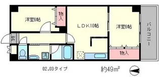 Uresidence二条城【3階】の間取り