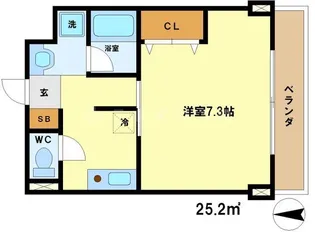 セレーノ大宮【1階】の間取り