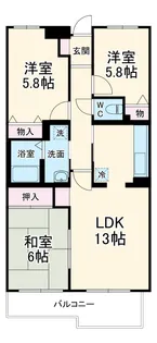 エムズ・アーク【A-104号室】の間取り