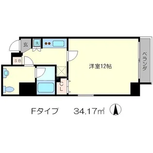 クリスタルグランツ京都高辻【12階】の間取り