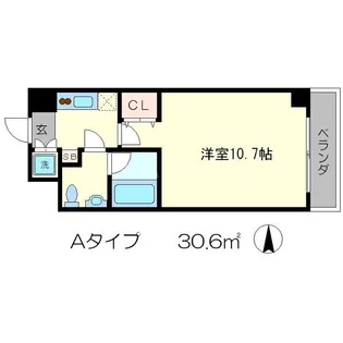 クリスタルグランツ京都高辻【7階】の間取り