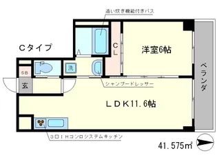 TheManorHouse西院【407号室】の間取り