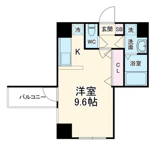 ルーエ五条堀川【2階】の間取り